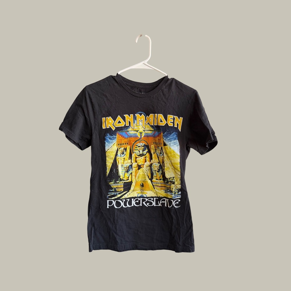 Iron Maiden Powerslave Tour 84-85 Graphic T-Shirt Black Small